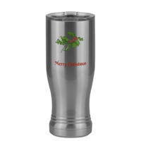 Thumbnail for Personalized Holly Leaves Pilsner Tumbler (14 oz) - Front print - Front View