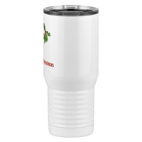 Thumbnail for Personalized Holly Leaves Tall Travel Tumbler (20 oz) - Front print - Right View