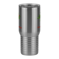 Thumbnail for Personalized Holly Leaves Travel Coffee Mug Tumbler with Handle (20 oz) - 2-sided print - Front View