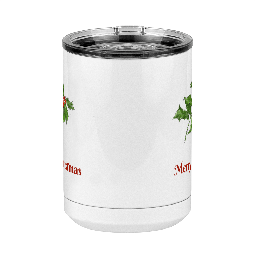 Personalized Holly LeavesCoffee Mug Tumbler with Handle (15 oz) - 2-sided print - Front View