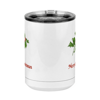 Thumbnail for Personalized Holly LeavesCoffee Mug Tumbler with Handle (15 oz) - 2-sided print - Front View