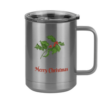 Thumbnail for Personalized Holly LeavesCoffee Mug Tumbler with Handle (15 oz) - 2-sided print - Right View