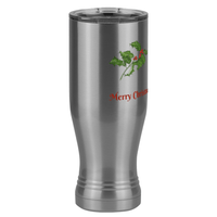 Thumbnail for Personalized Holly Leaves Pilsner Tumbler (20 oz) - 2-sided print - Front Right View