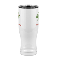 Thumbnail for Personalized Holly Leaves Pilsner Tumbler (14 oz) - 2-sided print - Front View