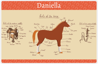 Thumbnail for Personalized Horse Placemat XV - Horse Diagram - Hannoverian -  View