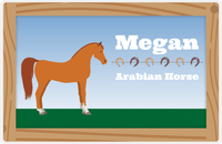 Thumbnail for Personalized Horse Placemat XVI - Wood Border - Arabian Horse -  View