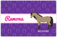 Thumbnail for Personalized Horse Placemat XVII - Horse Ribbon - Welsh Pony -  View