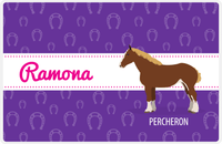 Thumbnail for Personalized Horse Placemat XVII - Horse Ribbon - Percheron -  View
