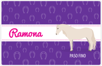 Thumbnail for Personalized Horse Placemat XVII - Horse Ribbon - Paso Fino -  View