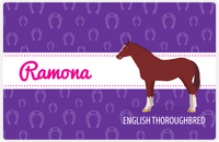 Thumbnail for Personalized Horse Placemat XVII - Horse Ribbon - English Thoroughbred -  View