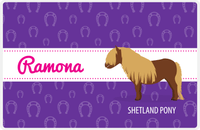 Thumbnail for Personalized Horse Placemat XVII - Horse Ribbon - Shetland Pony -  View