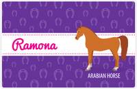 Thumbnail for Personalized Horse Placemat XVII - Horse Ribbon - Arabian Horse -  View