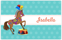 Thumbnail for Personalized Horse Placemat III - Polka Dots - Circus Horse II -  View