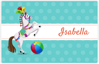 Thumbnail for Personalized Horse Placemat III - Polka Dots - Circus Horse III -  View
