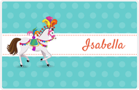 Thumbnail for Personalized Horse Placemat III - Polka Dots - Circus Horse IV -  View