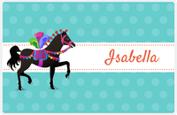 Thumbnail for Personalized Horse Placemat III - Polka Dots - Circus Horse V -  View