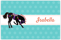 Thumbnail for Personalized Horse Placemat III - Polka Dots - Circus Horse VI -  View