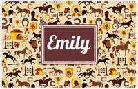 Thumbnail for Personalized Horse Placemat VI - Steeplechase - Rectangle Nameplate -  View