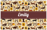 Thumbnail for Personalized Horse Placemat VI - Steeplechase - Ribbon Nameplate -  View