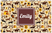 Thumbnail for Personalized Horse Placemat VI - Steeplechase - Square Nameplate -  View