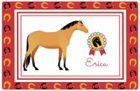 Thumbnail for Personalized Horse Placemat IX - Red Background - Buckskin Horse -  View
