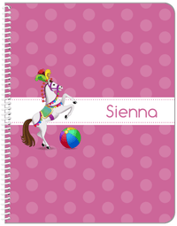 Thumbnail for Personalized Horses Notebook III - Polka Dots - Circus Horse - Front View