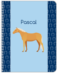 Thumbnail for Personalized Horses Notebook IV - Palomino Horse - Front View