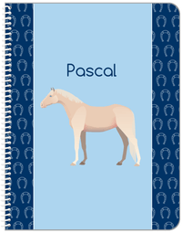 Thumbnail for Personalized Horses Notebook IV - Cremello Horse - Front View