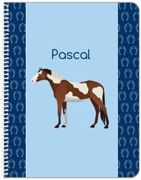 Thumbnail for Personalized Horses Notebook IV - Skewbald Horse - Front View