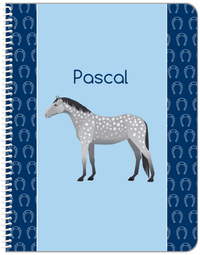 Thumbnail for Personalized Horses Notebook IV - Dapple Grey Horse - Front View