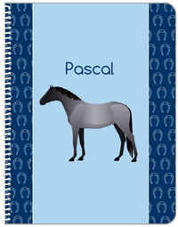 Thumbnail for Personalized Horses Notebook IV - Blue Roan Horse - Front View