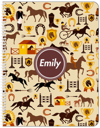 Thumbnail for Personalized Horses Notebook VI - Circle Nameplate - Front View