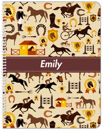 Thumbnail for Personalized Horses Notebook VI - Ribbon Nameplate - Front View