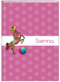 Thumbnail for Personalized Horses Journal III - Polka Dots - Circus Horse I - Front View