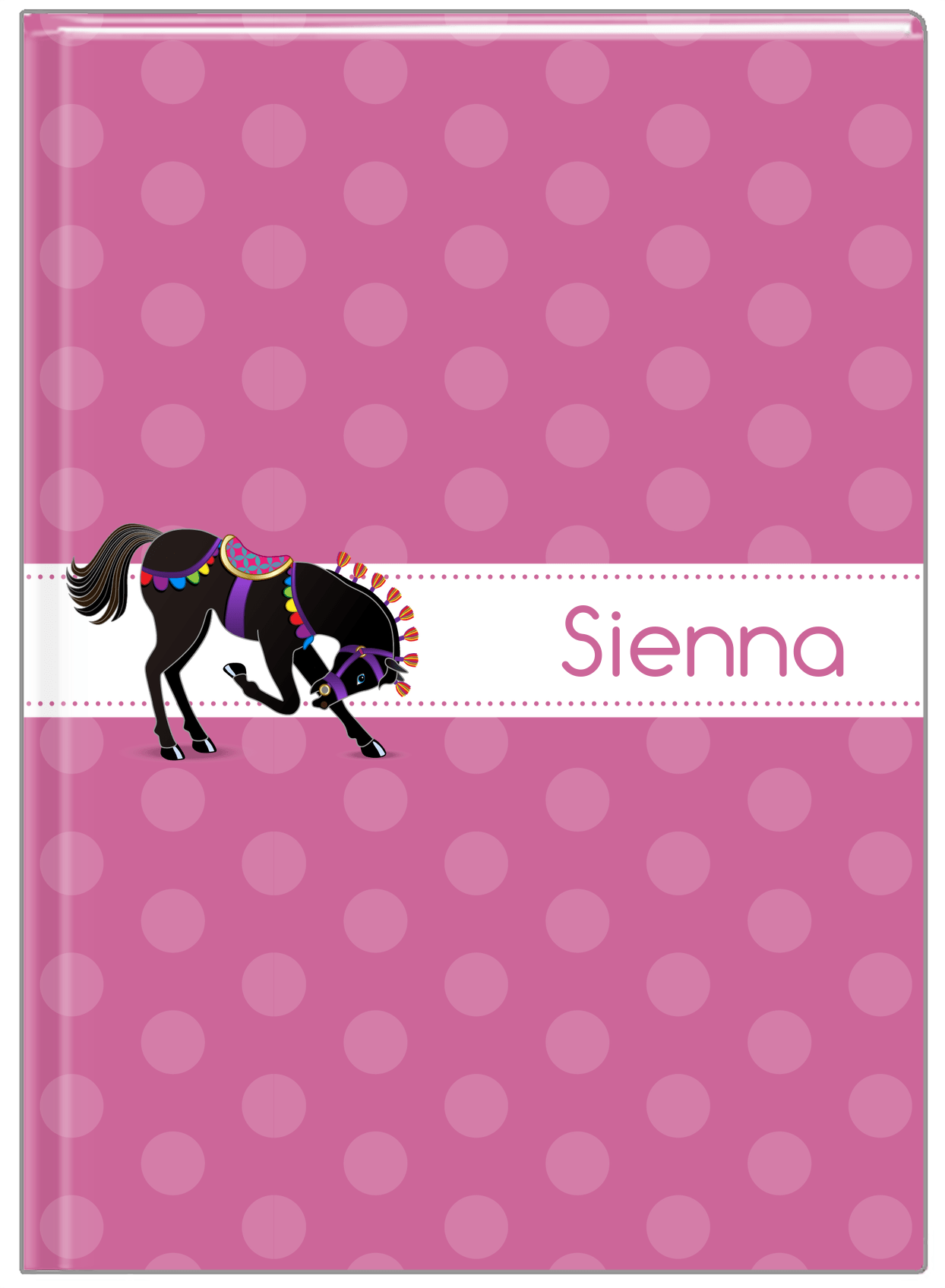 Personalized Horses Journal III - Polka Dots - Circus Horse VI - Front View