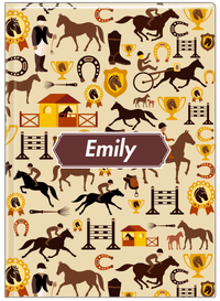 Thumbnail for Personalized Horses Journal VI - Decorative Rectangle Nameplate - Front View