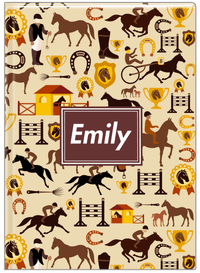 Thumbnail for Personalized Horses Journal VI - Rectangle Nameplate - Front View