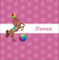 Thumbnail for Personalized Horses Shower Curtain III - Polka Dots - Circus Horse I - Decorate View