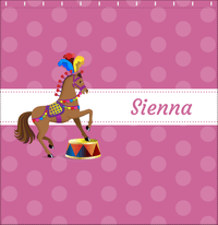 Thumbnail for Personalized Horses Shower Curtain III - Polka Dots - Circus Horse II - Decorate View