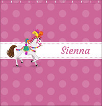 Thumbnail for Personalized Horses Shower Curtain III - Polka Dots - Circus Horse IV - Decorate View