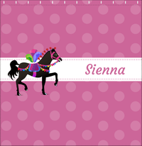 Thumbnail for Personalized Horses Shower Curtain III - Polka Dots - Circus Horse V - Decorate View