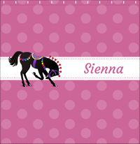 Thumbnail for Personalized Horses Shower Curtain III - Polka Dots - Circus Horse VI - Decorate View