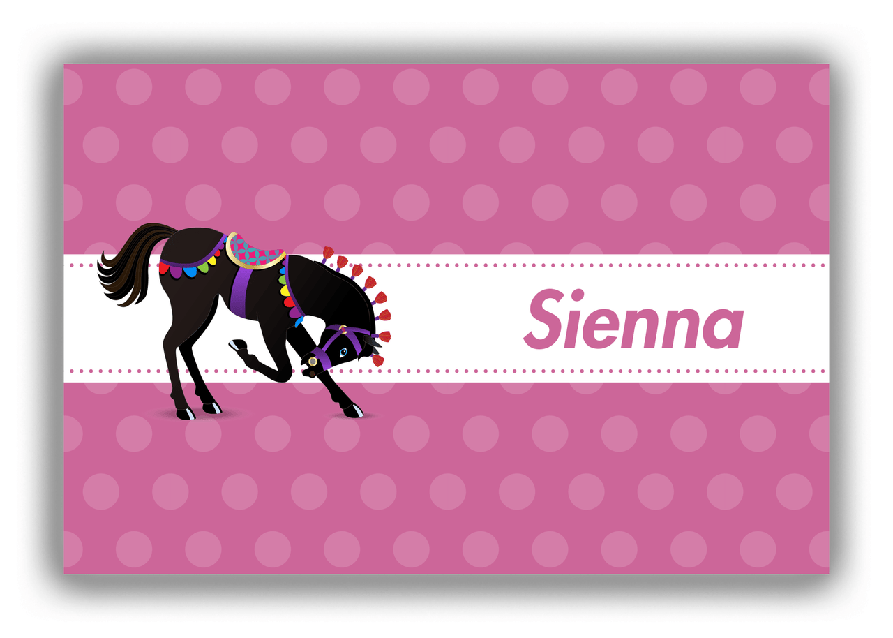 Personalized Horses Canvas Wrap & Photo Print III - Polka Dots - Circus Horse VI - Front View