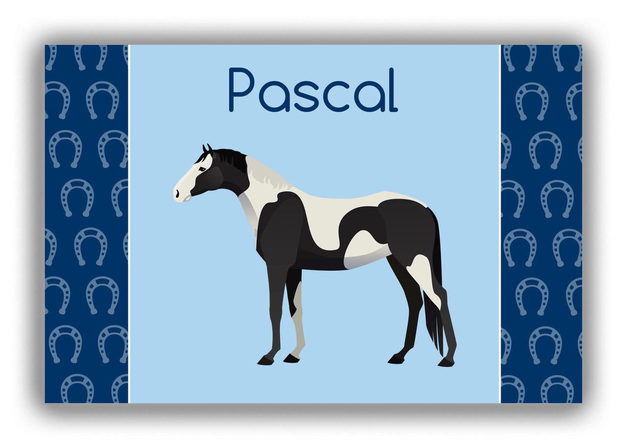 Personalized Horses Canvas Wrap & Photo Print IV - Piebald Horse - Front View