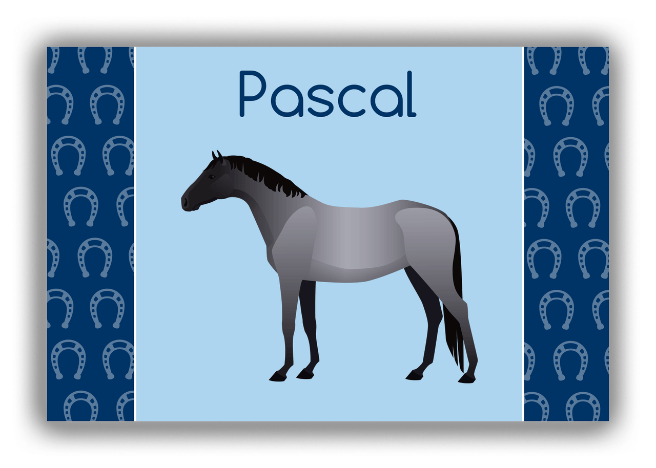 Personalized Horses Canvas Wrap & Photo Print IV - Blue Roan Horse - Front View