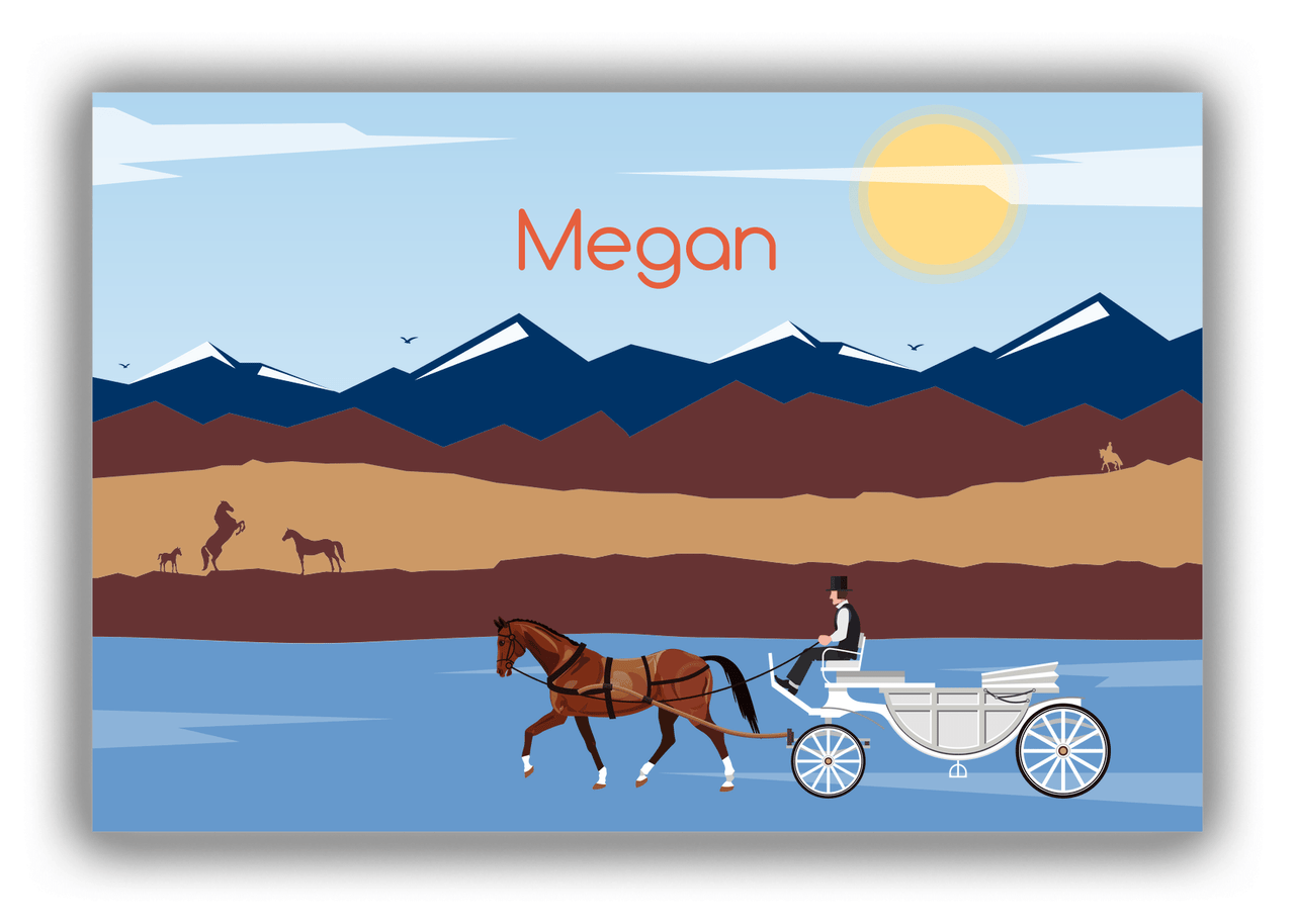 Personalized Horses Canvas Wrap & Photo Print V - Horse Cart III - Front View