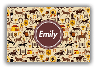 Thumbnail for Personalized Horses Canvas Wrap & Photo Print VI - Circle Nameplate - Front View