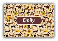 Thumbnail for Personalized Horses Canvas Wrap & Photo Print VI - Decorative Rectangle Nameplate - Front View
