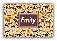 Thumbnail for Personalized Horses Canvas Wrap & Photo Print VI - Rectangle Nameplate - Front View