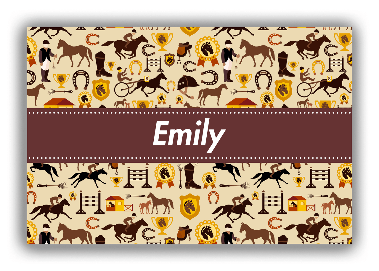 Personalized Horses Canvas Wrap & Photo Print VI - Ribbon Nameplate - Front View